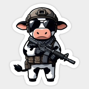 Tactical Cow Sticker